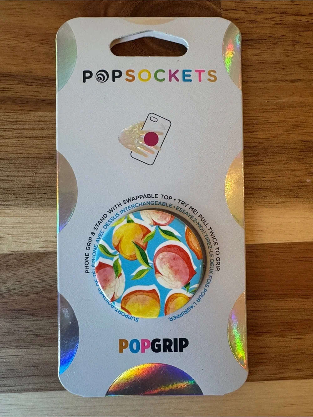 PopSockets PopGrip Peach Pattern Phone Grip